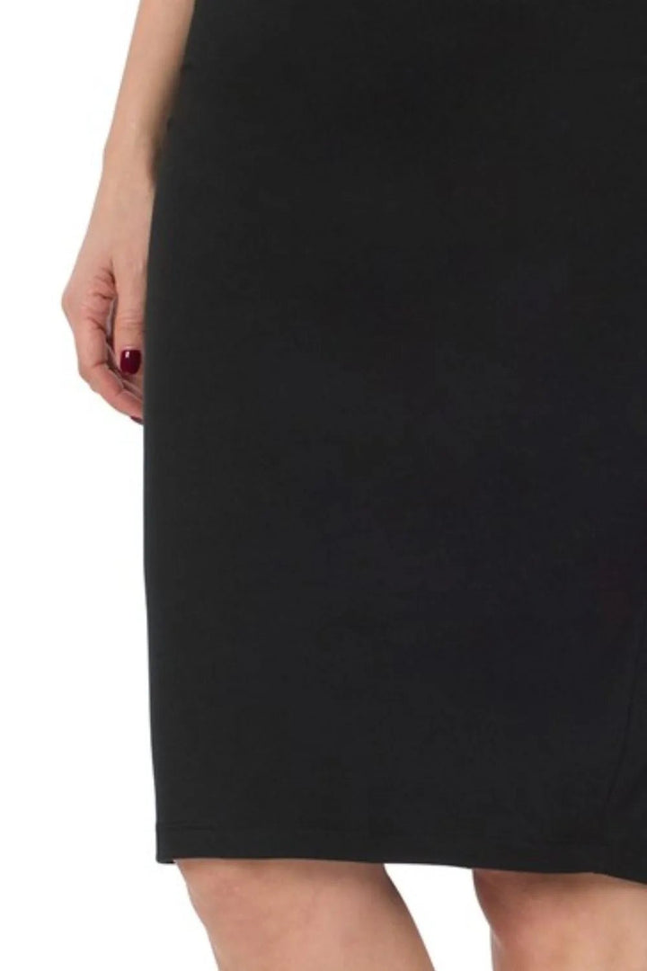 Zenana Premium Cotton Basic Knee Skirt - VeauBeauty